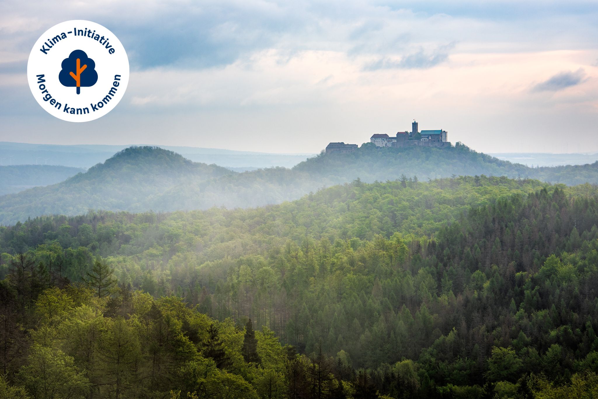 Thüringer Wald blick auf Burg